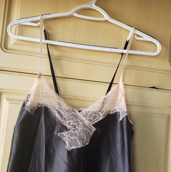 Free Be Wicked lace satin camise babydoll black black night gown size large - Picture 2 of 6